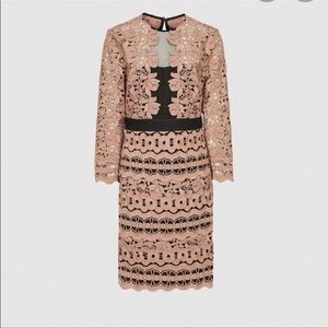 Reiss Lenny Mixed Lace Dress NWT Sz 2